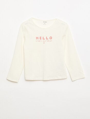 T-shirt a maniche lunghe con stampa