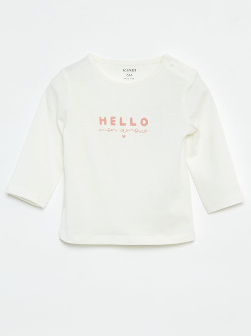T-shirt a maniche lunghe con stampa - Kiabi