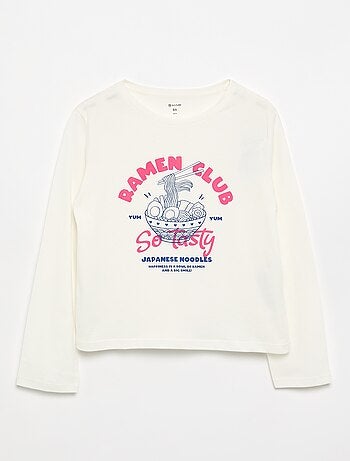 T-shirt a maniche lunghe con stampa