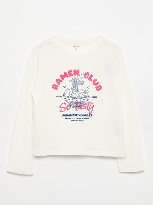 T-shirt a maniche lunghe con stampa - Kiabi