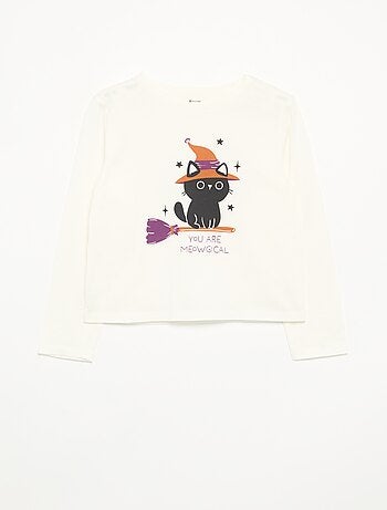 T-shirt a maniche lunghe con stampa