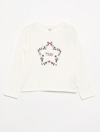 T-shirt a maniche lunghe con stampa
