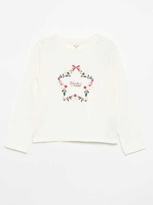 T-shirt a maniche lunghe con stampa - Kiabi