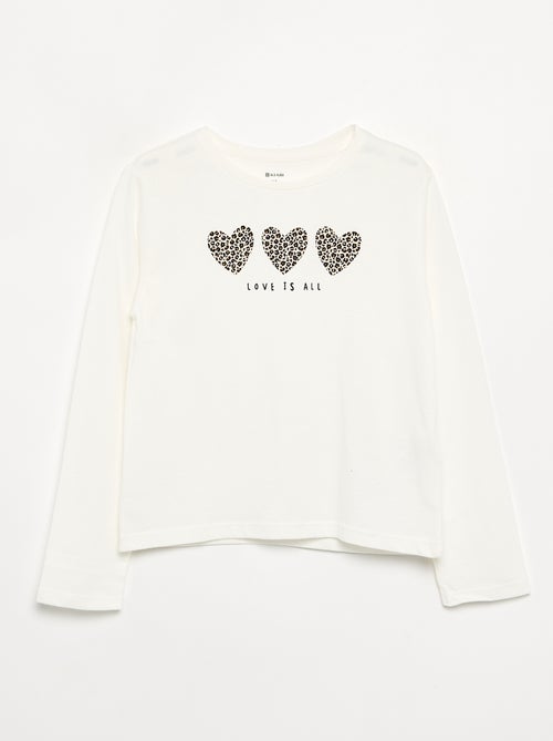 T-shirt a maniche lunghe con stampa - Kiabi