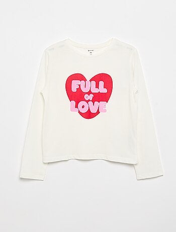 T-shirt a maniche lunghe con stampa