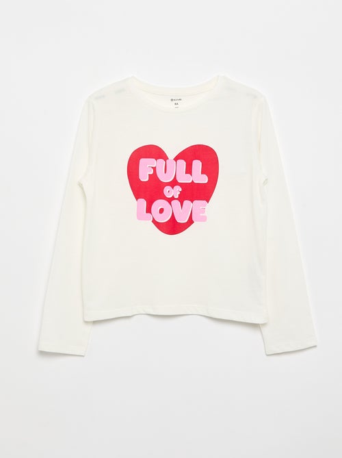 T-shirt a maniche lunghe con stampa - Kiabi