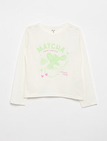 T-shirt a maniche lunghe con stampa