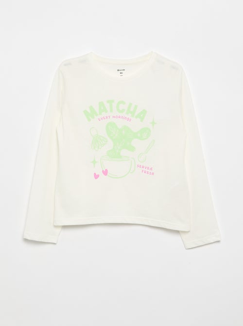T-shirt a maniche lunghe con stampa - Kiabi