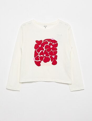 T-shirt a maniche lunghe con stampa