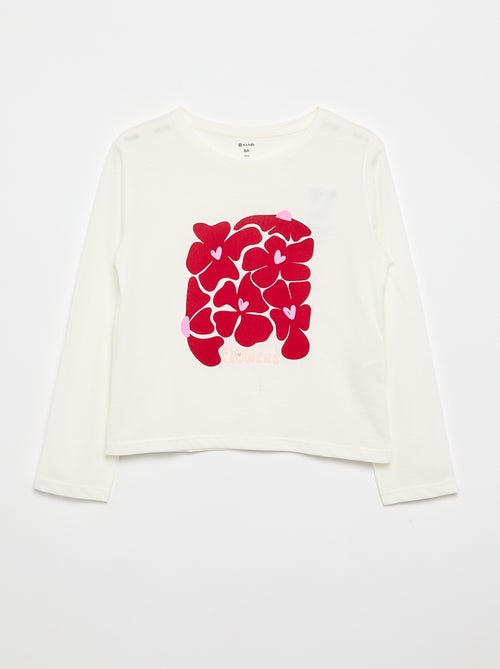 T-shirt a maniche lunghe con stampa - Kiabi