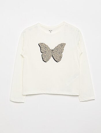 T-shirt a maniche lunghe con stampa