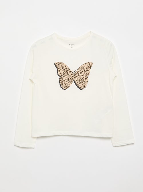 T-shirt a maniche lunghe con stampa - Kiabi