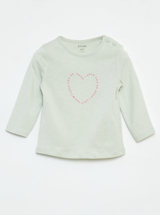 T-shirt a maniche lunghe con stampa
