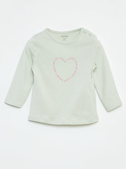 T-shirt a maniche lunghe con stampa - Kiabi