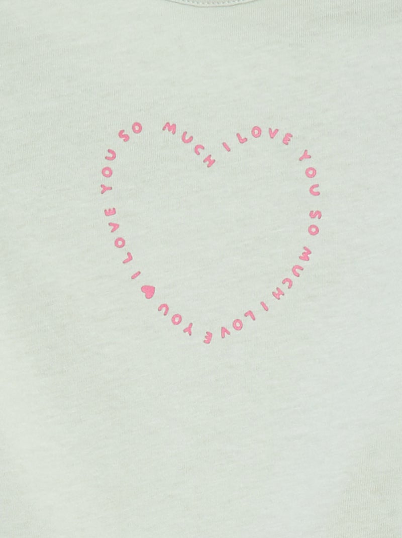 T-shirt a maniche lunghe con stampa Blu - Kiabi