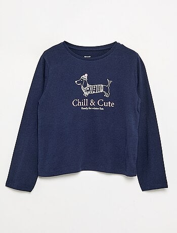 T-shirt a maniche lunghe con stampa