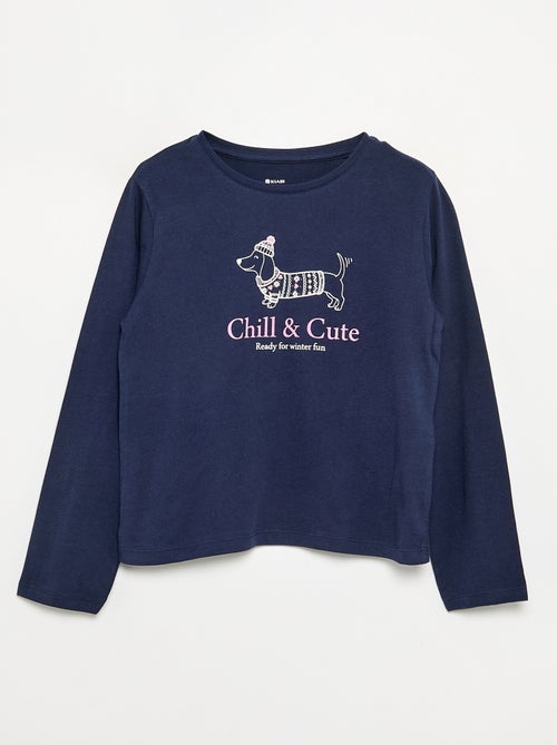T-shirt a maniche lunghe con stampa - Kiabi
