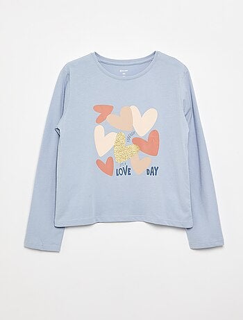 T-shirt a maniche lunghe con stampa