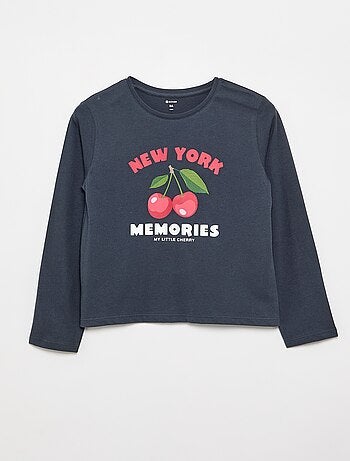 T-shirt a maniche lunghe con stampa