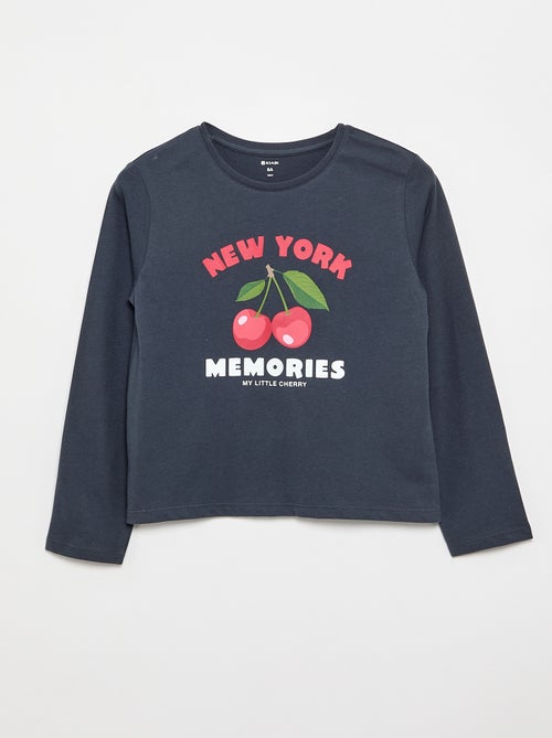 T-shirt a maniche lunghe con stampa - Kiabi