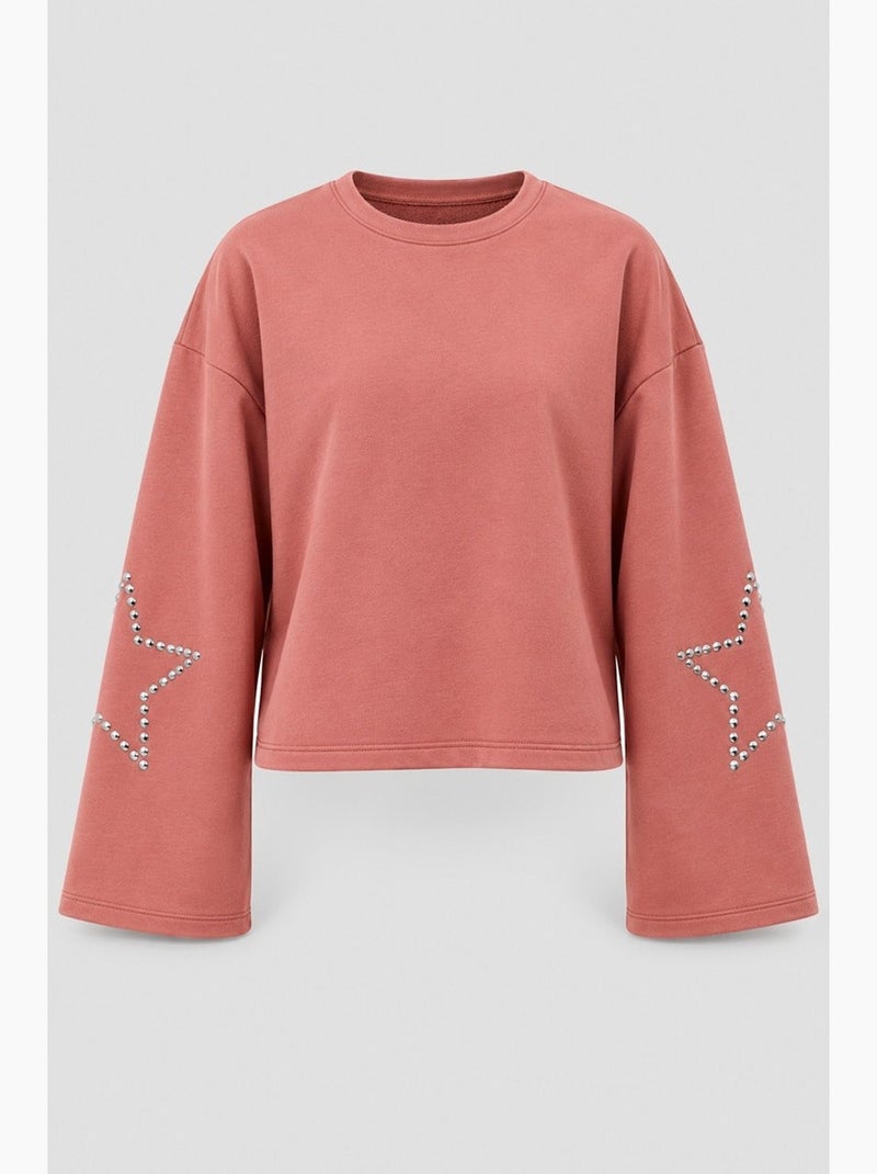 T-shirt a maniche lunghe con stampa di stelle hiccup Malva - Kiabi