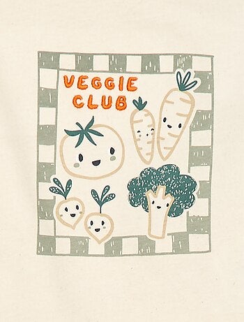 T-shirt a maniche lunghe con stampa e ricamo