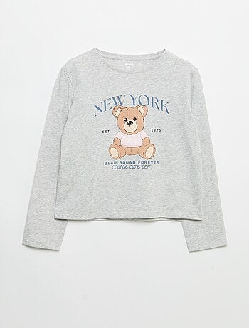 T-shirt a maniche lunghe con stampa