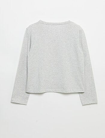 T-shirt a maniche lunghe con stampa