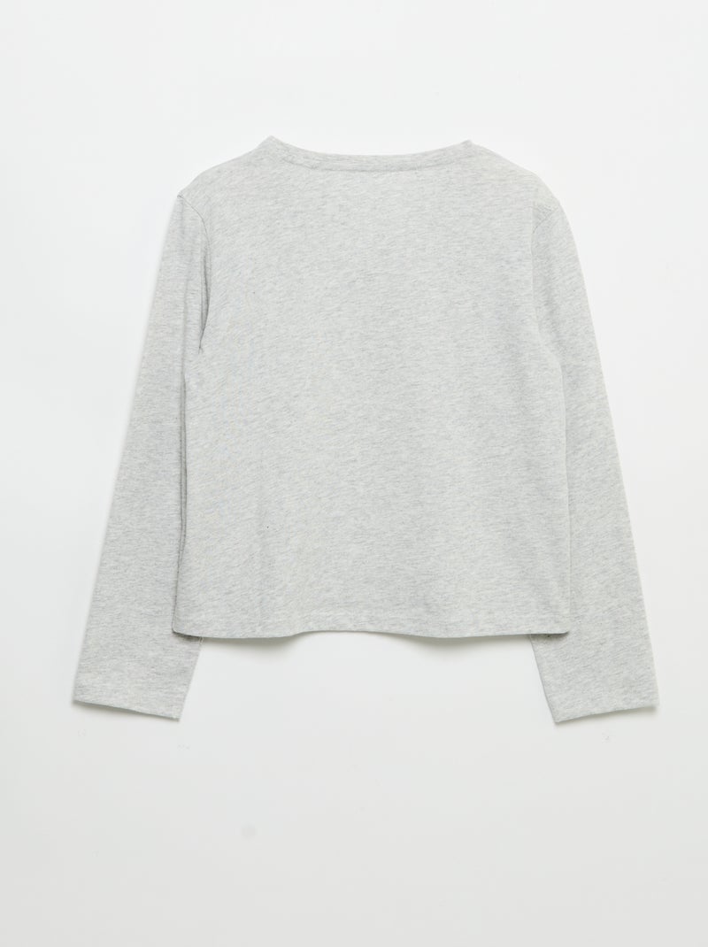 T-shirt a maniche lunghe con stampa Grigio - Kiabi