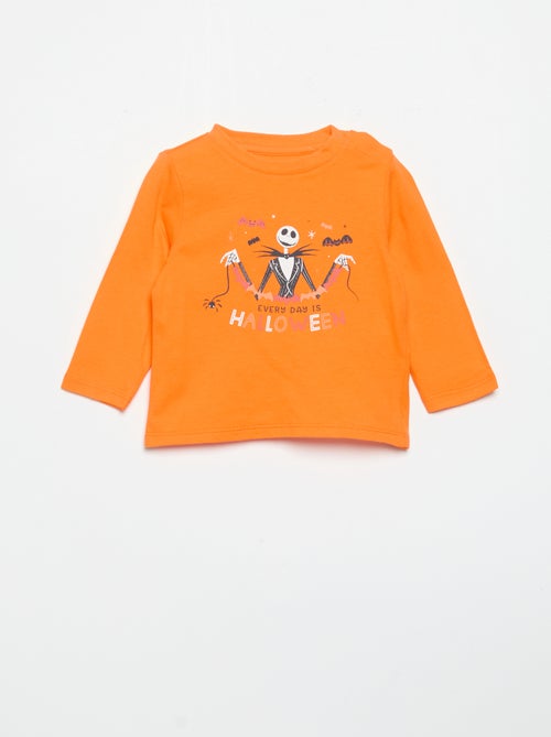 T-shirt a maniche lunghe con stampa \'Halloween\' - Kiabi T-shirt a maniche lunghe con stampa \'Halloween\' - Kiabi