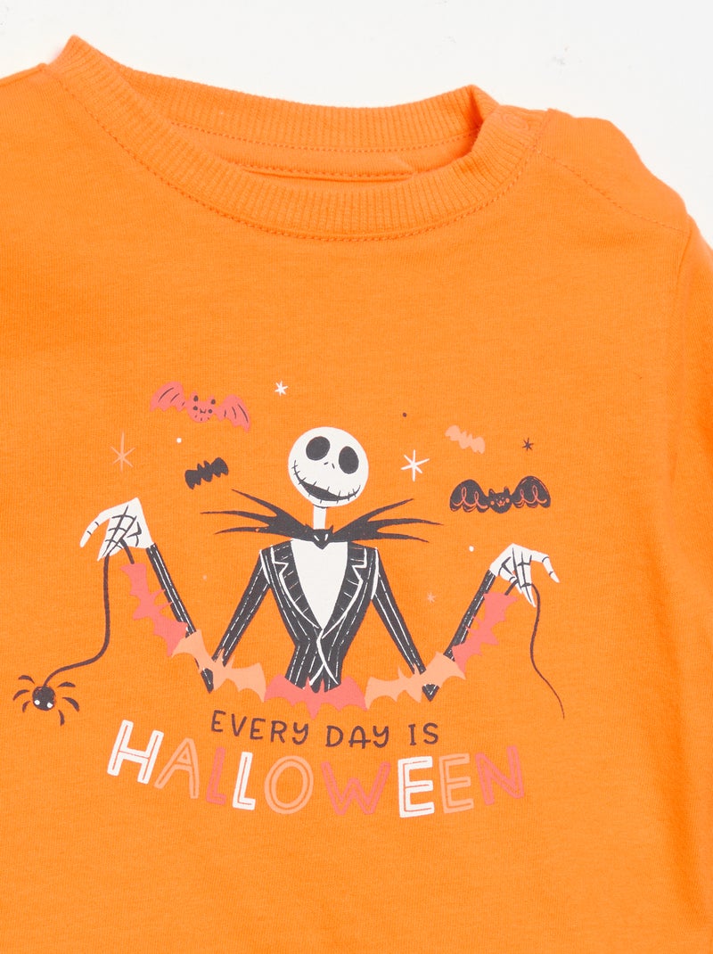 T-shirt a maniche lunghe con stampa \'Halloween\' Arancione - Kiabi
