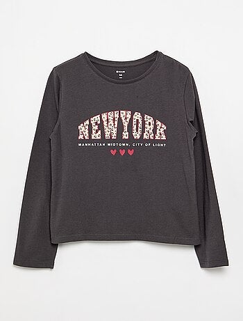 T-shirt a maniche lunghe con stampa