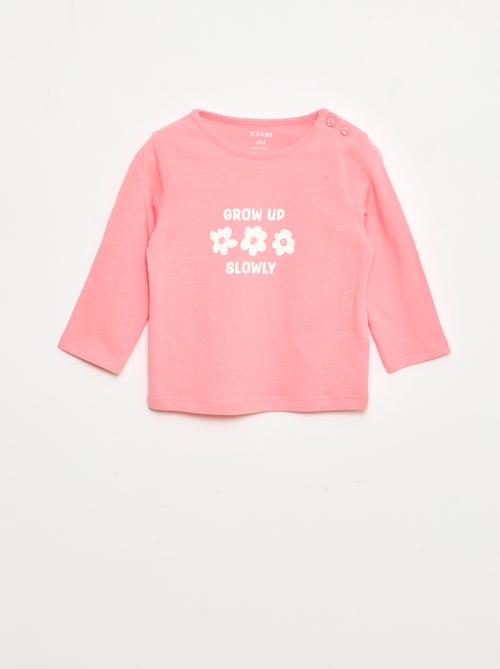 T-shirt a maniche lunghe con stampa - Kiabi