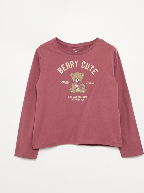 T-shirt a maniche lunghe con stampa - Kiabi