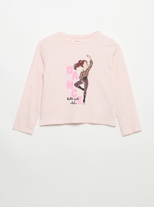 T-shirt a maniche lunghe con stampa - Kiabi