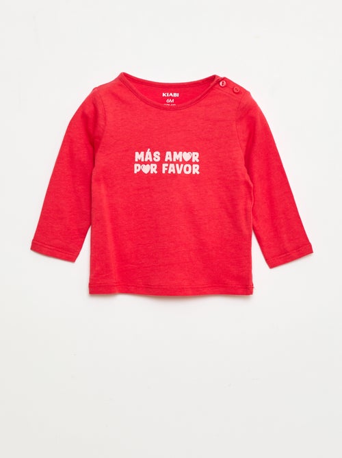 T-shirt a maniche lunghe con stampa - Kiabi