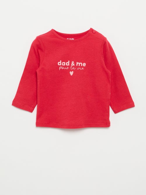 T-shirt a maniche lunghe con stampa - Kiabi