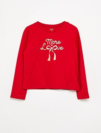 T-shirt a maniche lunghe con stampa
