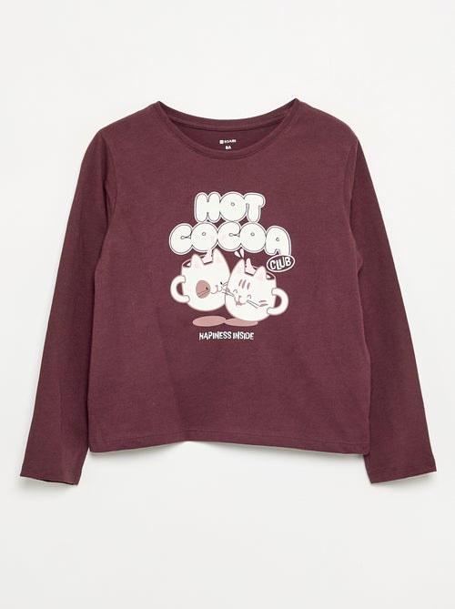 T-shirt a maniche lunghe con stampa - Kiabi