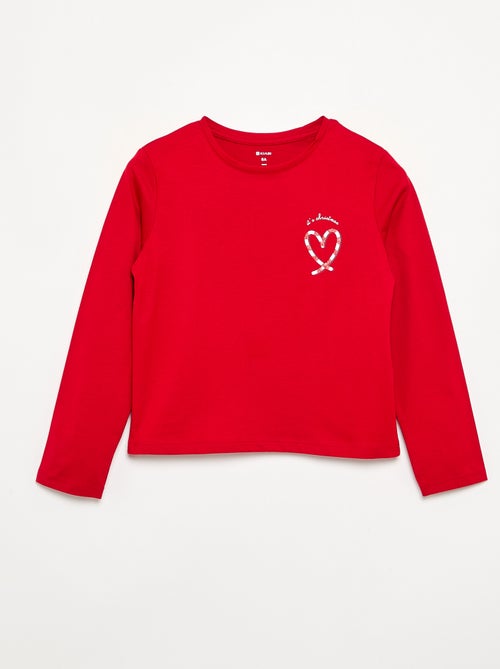 T-shirt a maniche lunghe con stampa - Kiabi