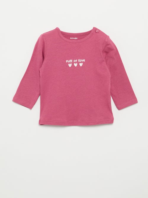 T-shirt a maniche lunghe con stampa - Kiabi