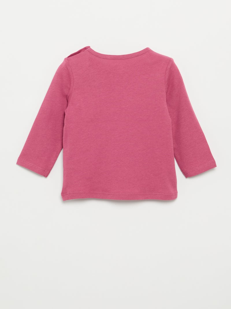 T-shirt a maniche lunghe con stampa Viola - Kiabi