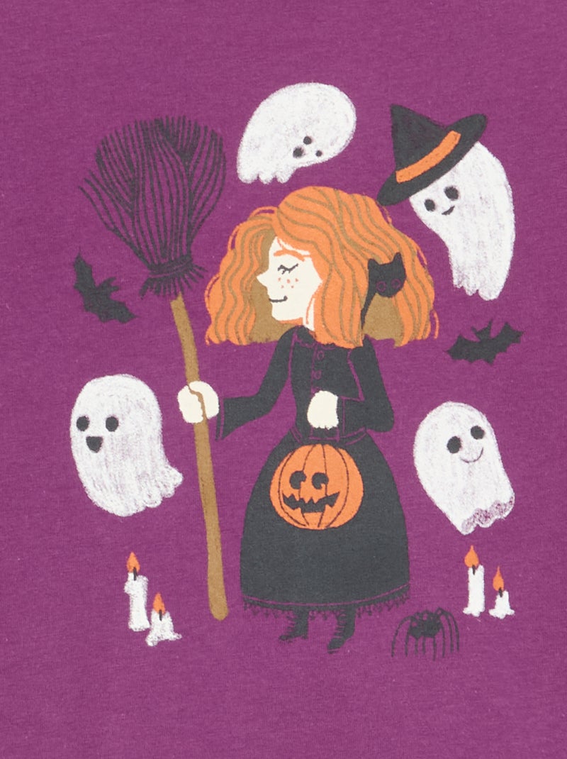T-shirt a maniche lunghe con stampa Viola - Kiabi
