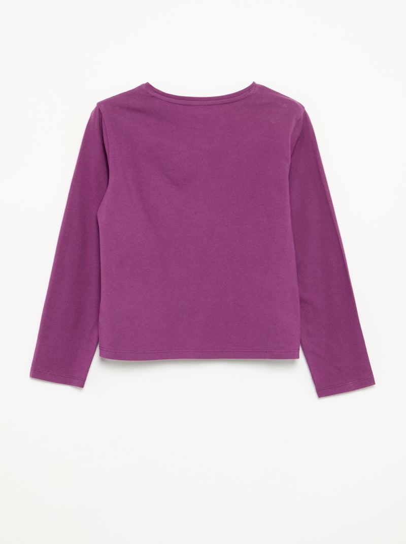 T-shirt a maniche lunghe con stampa Viola - Kiabi