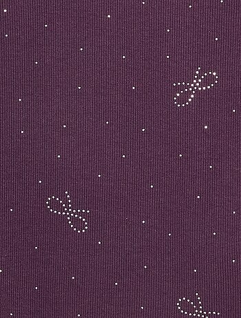 T-shirt a maniche lunghe con strass