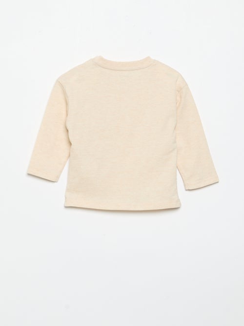 T-shirt a maniche lunghe con tasca animata - Kiabi