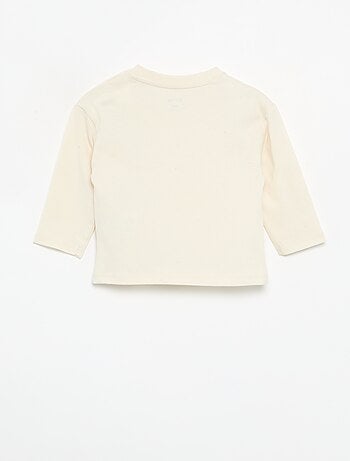 T-shirt a maniche lunghe con tasca animata
