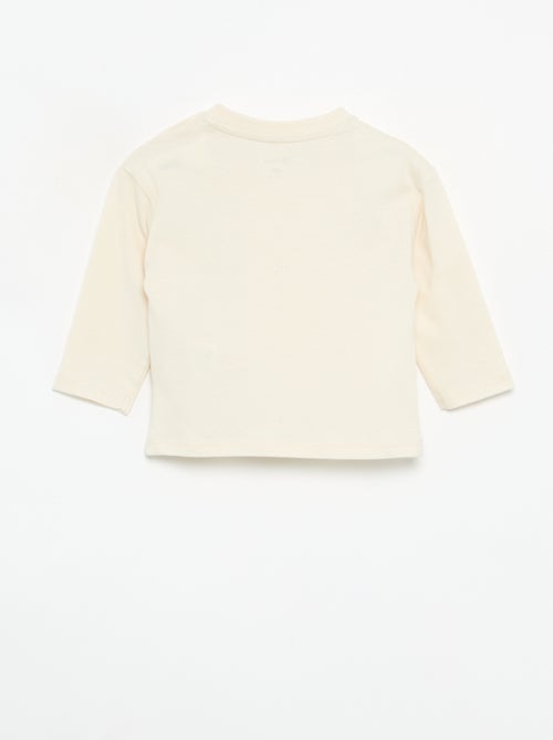 T-shirt a maniche lunghe con tasca animata - Kiabi T-shirt a maniche lunghe con tasca animata - Kiabi