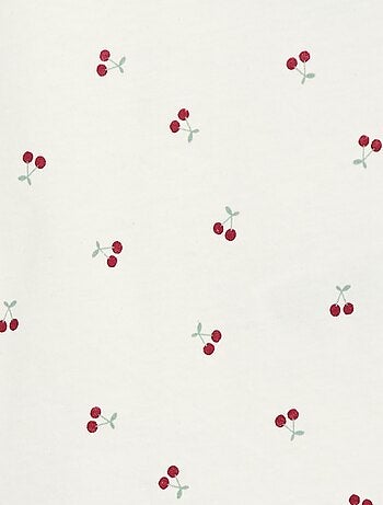 T-shirt a maniche lunghe con volant e motivo