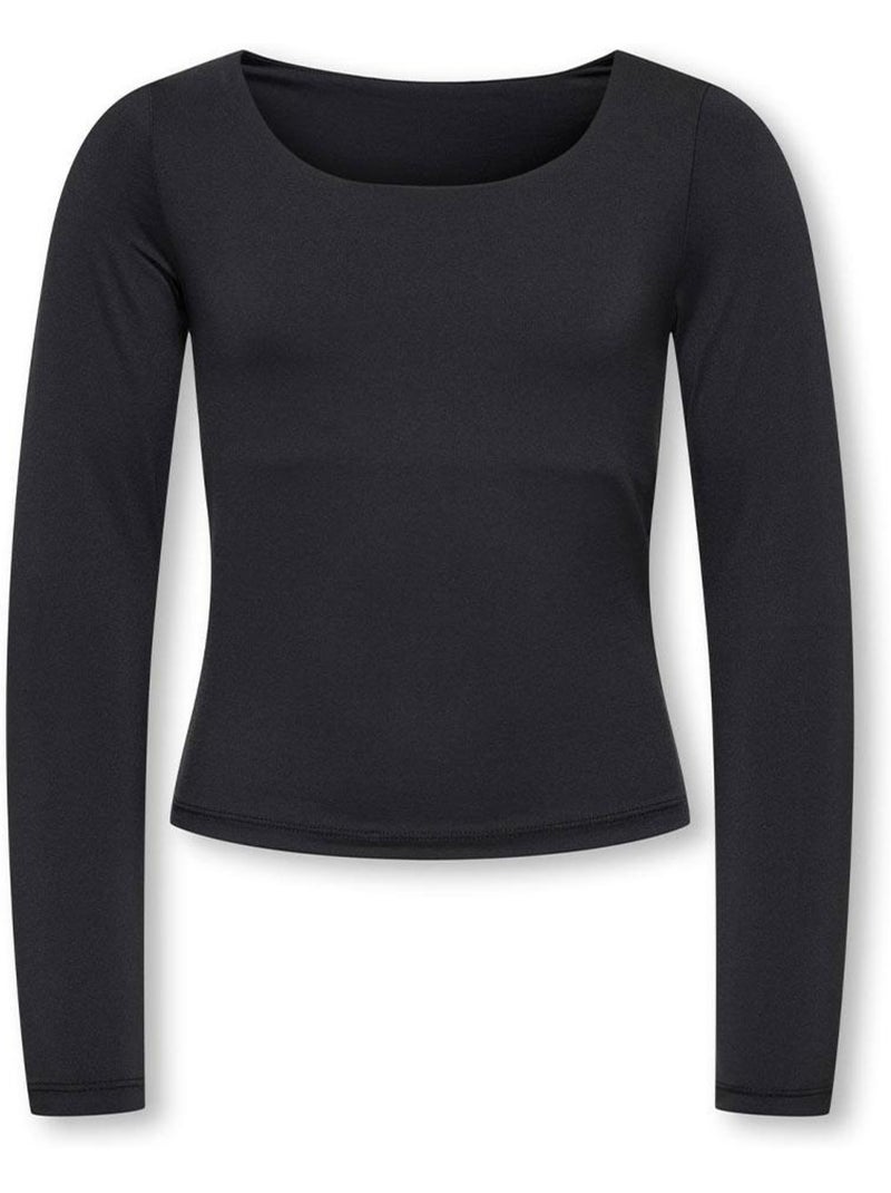 T-shirt a Maniche Lunghe da Bambina Kids ONLY Nero - Kiabi